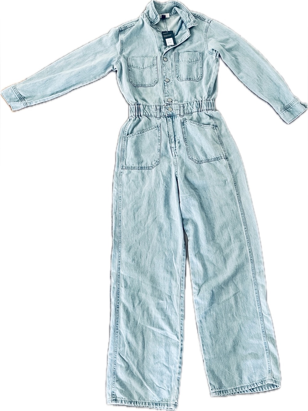 [NWT]  UNIVERSAL THREAD Denim Baggy Jumpsuit, Size 2, Color Light Wash Blue